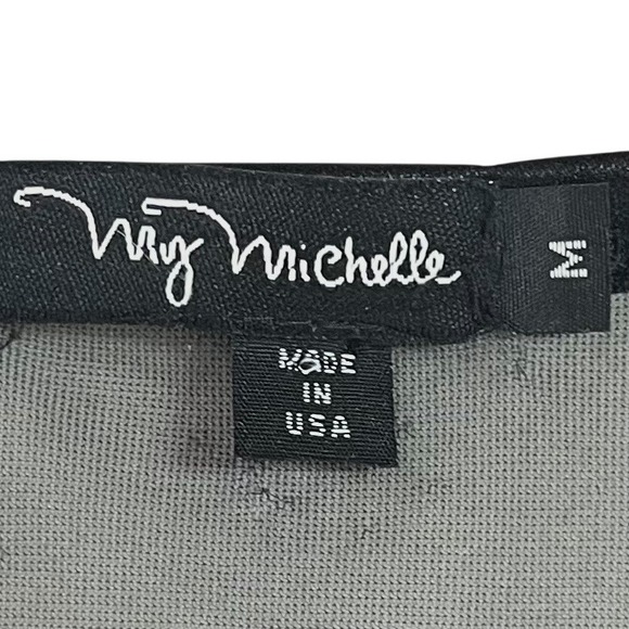 My Michelle Dress Juniors Medium‎ Black Floral Sheer Mini - Picture 5 of 9